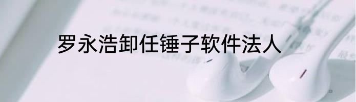 罗永浩卸任锤子软件法人