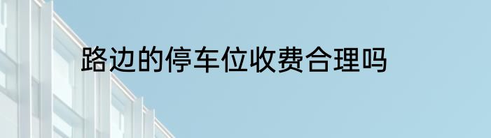 路边的停车位收费合理吗