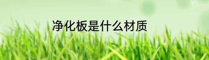 净化板是什么材质
