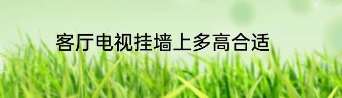 客厅电视挂墙上多高合适