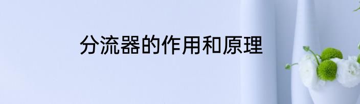 分流器的作用和原理