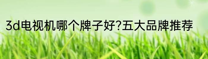 3d电视机哪个牌子好?五大品牌推荐