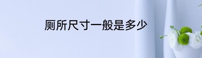 厕所尺寸一般是多少