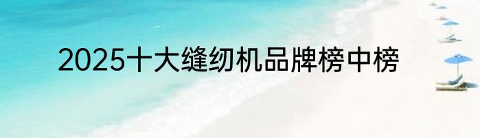 2025十大缝纫机品牌榜中榜