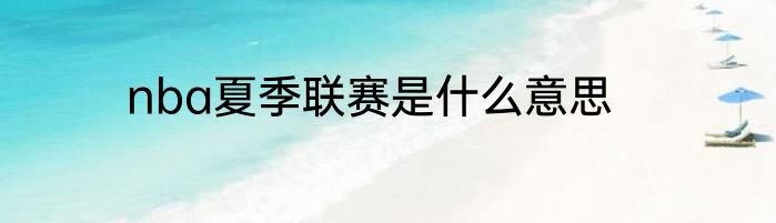 nba夏季联赛是什么意思