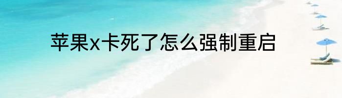 苹果x卡死了怎么强制重启