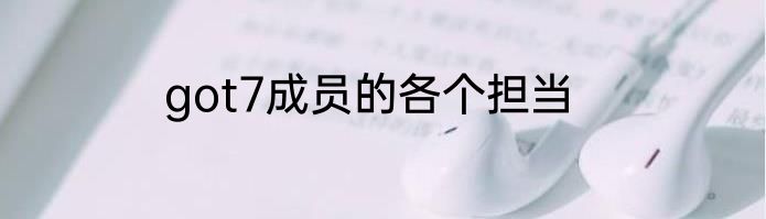got7成员的各个担当