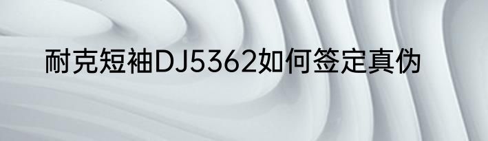 耐克短袖DJ5362如何签定真伪