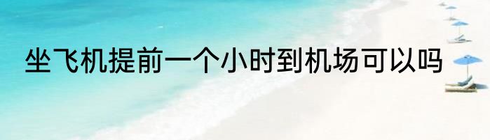 坐飞机提前一个小时到机场可以吗
