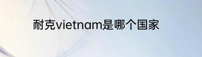 耐克vietnam是哪个国家