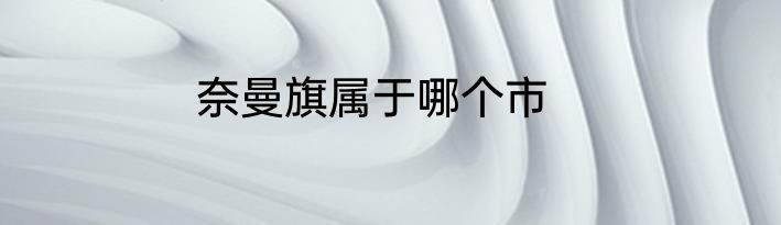 奈曼旗属于哪个市