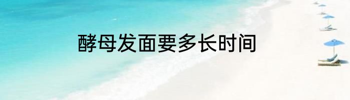 酵母发面要多长时间