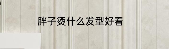 胖子烫什么发型好看