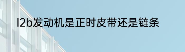 l2b发动机是正时皮带还是链条