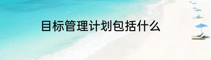 目标管理计划包括什么