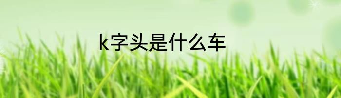 k字头是什么车