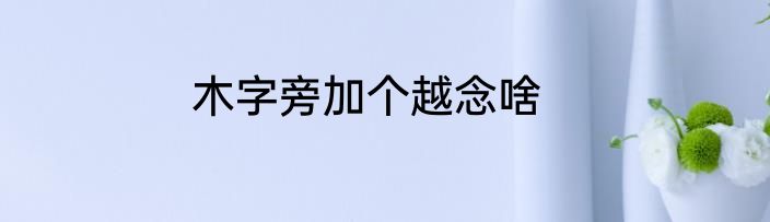木字旁加个越念啥