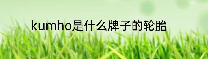 kumho是什么牌子的轮胎