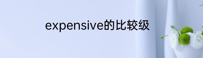 expensive的比较级
