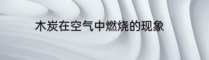 木炭在空气中燃烧的现象