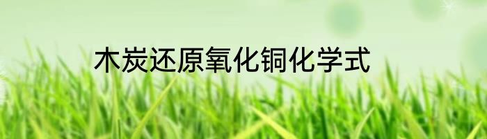 木炭还原氧化铜化学式