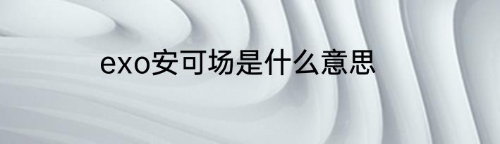 exo安可场是什么意思