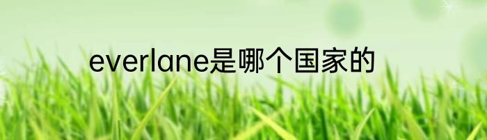 everlane是哪个国家的