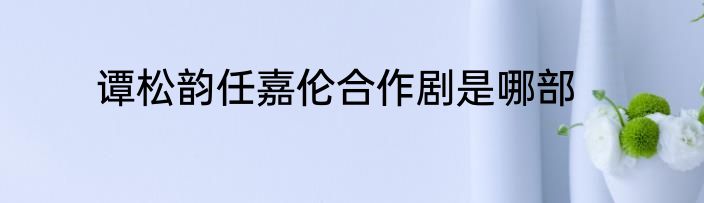 谭松韵任嘉伦合作剧是哪部