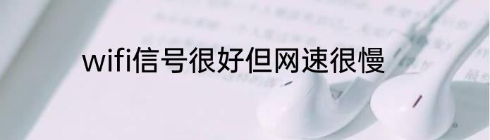 wifi信号很好但网速很慢