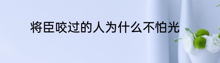 将臣咬过的人为什么不怕光