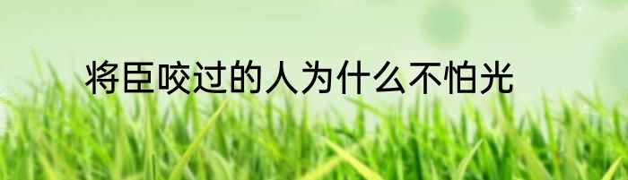 将臣咬过的人为什么不怕光