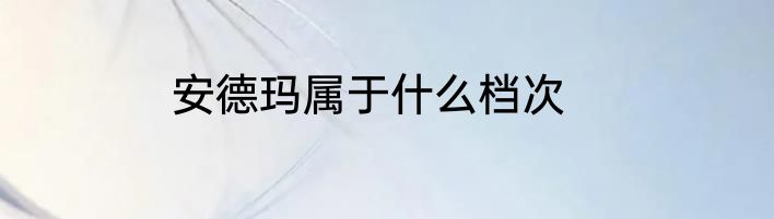安德玛属于什么档次