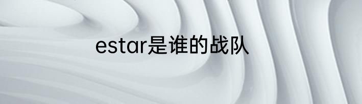 estar是谁的战队