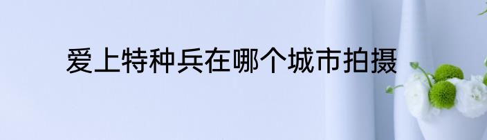 爱上特种兵在哪个城市拍摄