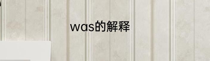 was的解释