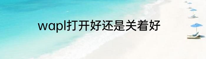 wapl打开好还是关着好