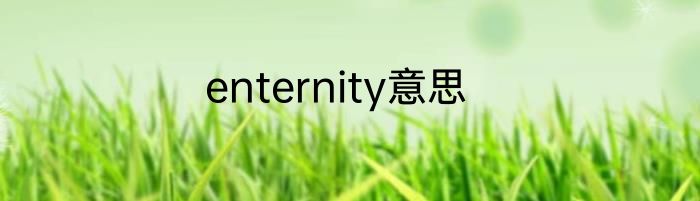 enternity意思