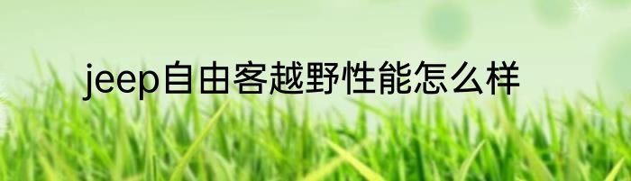 jeep自由客越野性能怎么样