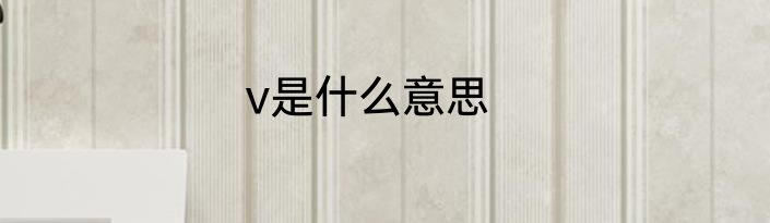 v是什么意思