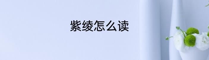 紫绫怎么读