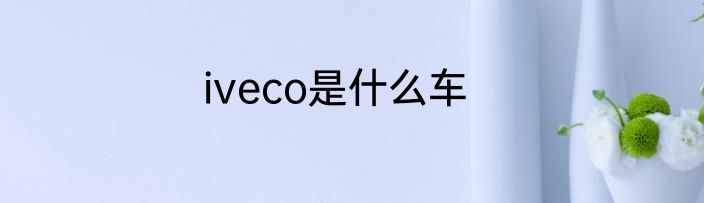 iveco是什么车