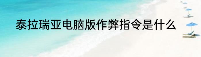 泰拉瑞亚电脑版作弊指令是什么