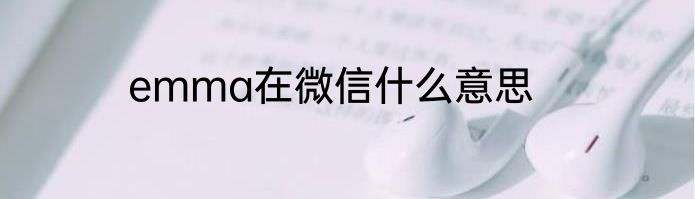 emma在微信什么意思
