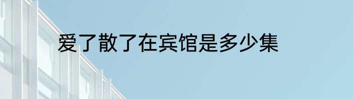 爱了散了在宾馆是多少集