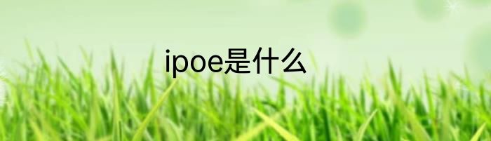 ipoe是什么
