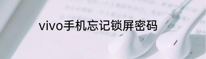 vivo手机忘记锁屏密码