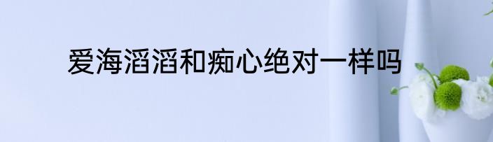 爱海滔滔和痴心绝对一样吗