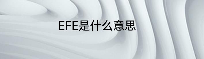 EFE是什么意思