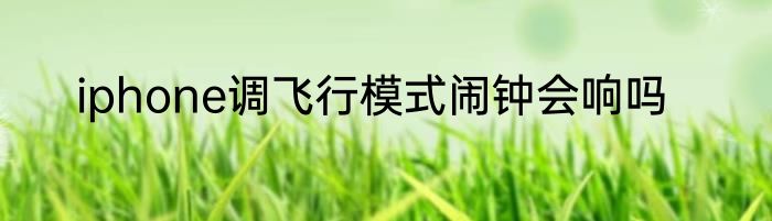 iphone调飞行模式闹钟会响吗