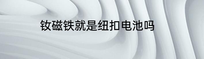 钕磁铁就是纽扣电池吗